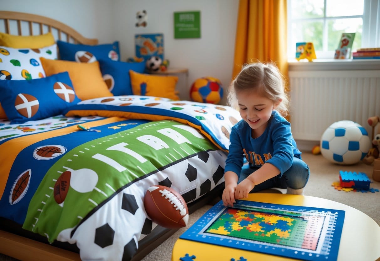 Sådan vælger du det perfekte fodboldsengetøj til dit barn og kombinerer det med børns puslespil